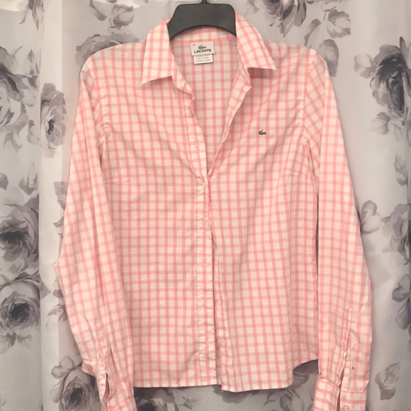 Pink gingham button down - Picture 1 of 4